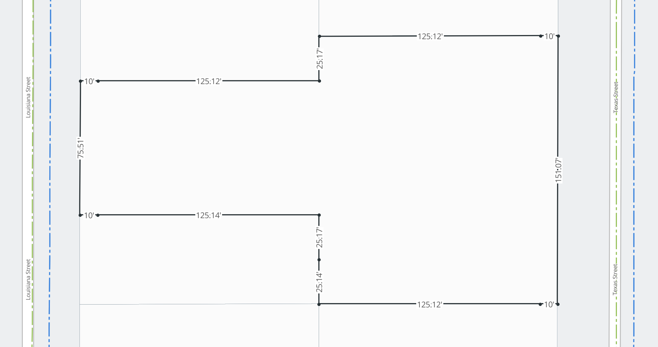 Example lot dimensions